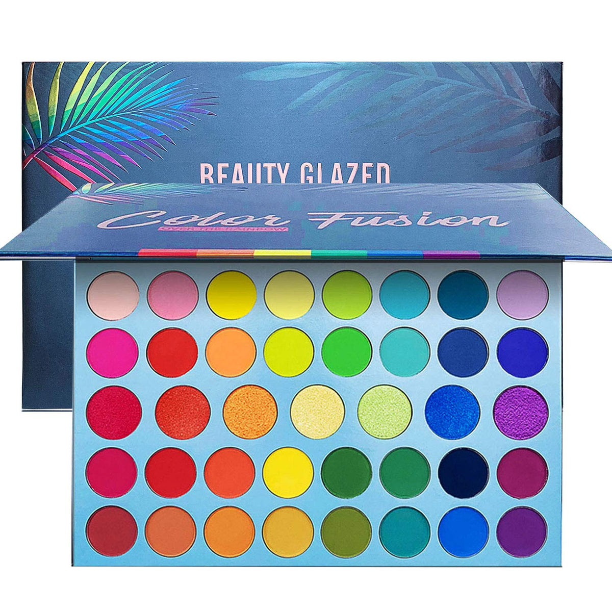 39 Colors Colorful Rainbow Eyeshadow Palette, Matte Metallic Shimmer