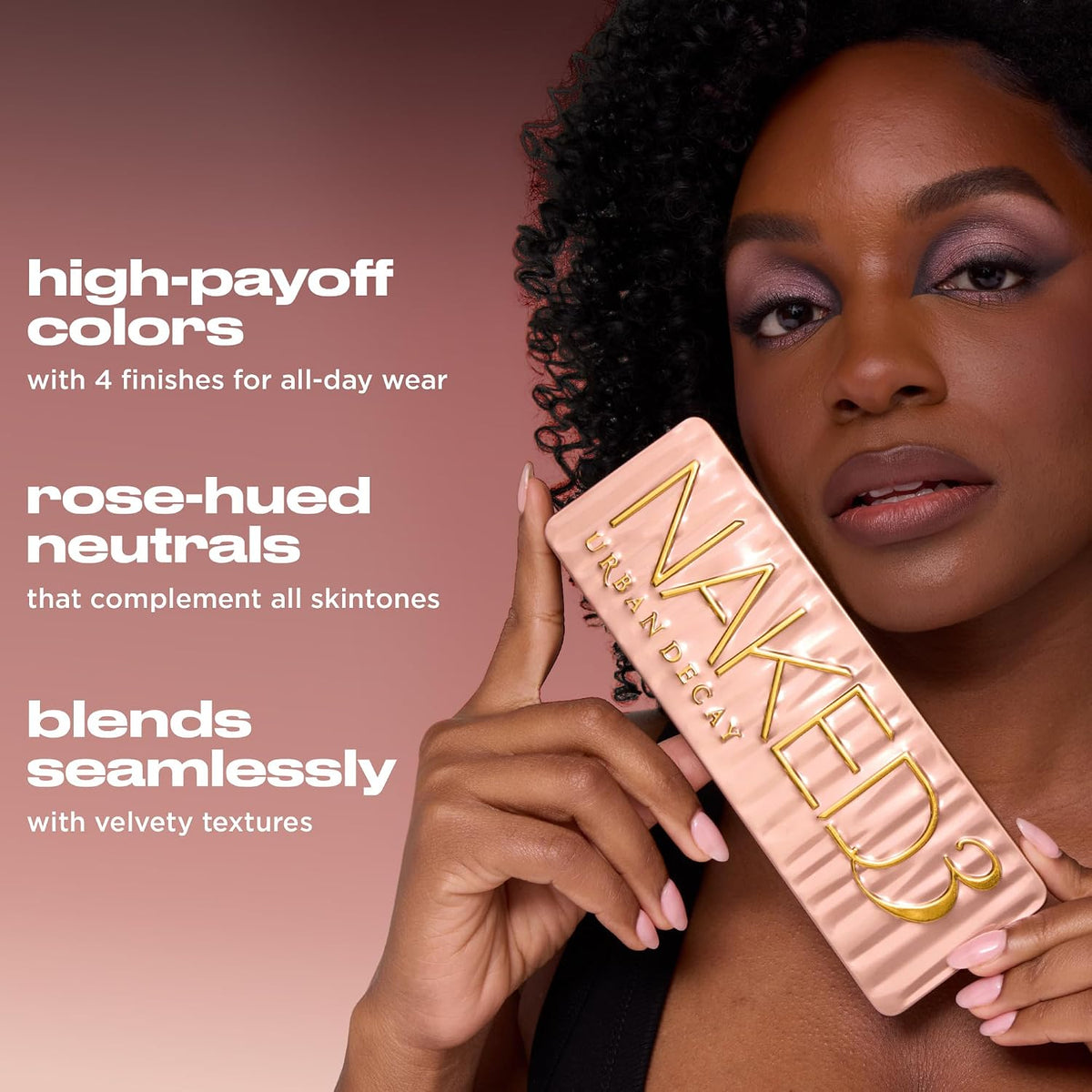 Urban Decay Naked3 Eyeshadow Palette - 12 Rosy Soft Pink Neutral Shadows