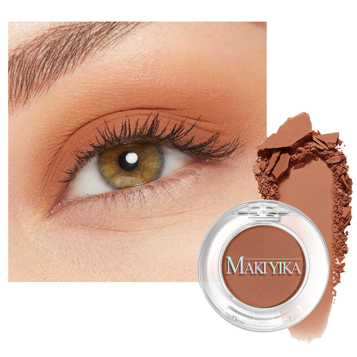MAKI YIKA Black Grey Smokey Eyeshadow Matte Black White Gray Silver Smoky