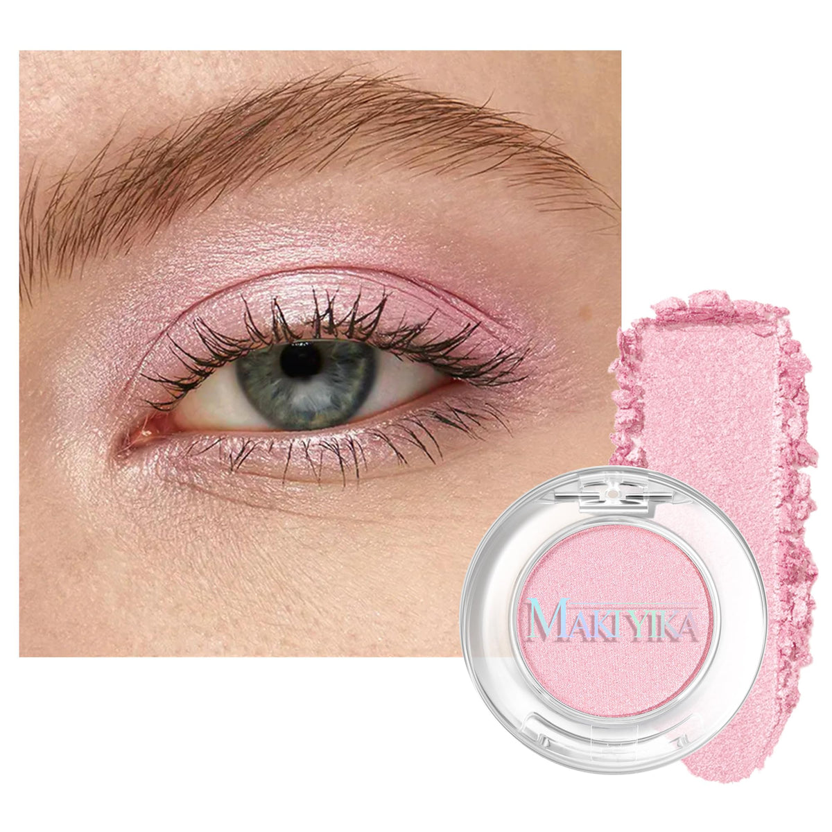 MAKI YIKA Black Grey Smokey Eyeshadow Matte Black White Gray Silver Smoky