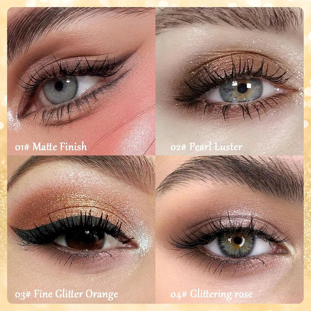 4Pcs Multi Color Eyeshadow Stick Set, 3 Color Gradient Shimmer Eye Shadow