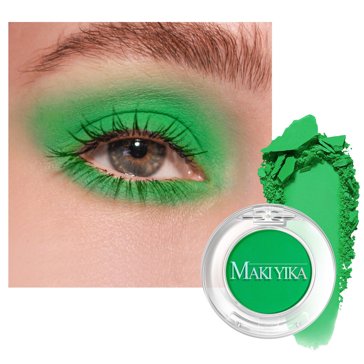 MAKI YIKA Black Grey Smokey Eyeshadow Matte Black White Gray Silver Smoky