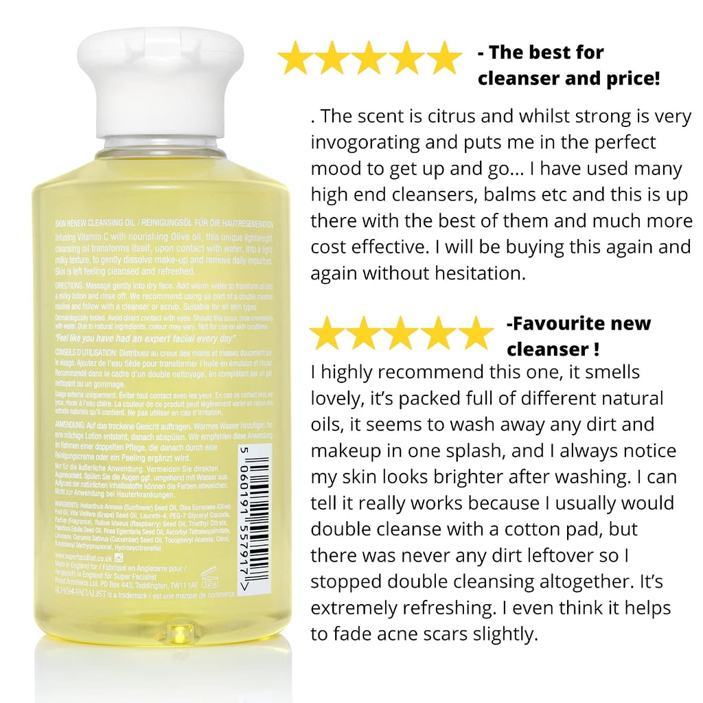 Super Facialist Cleansing Oil - Face Wash and Makeup Remover - 6.8 oz