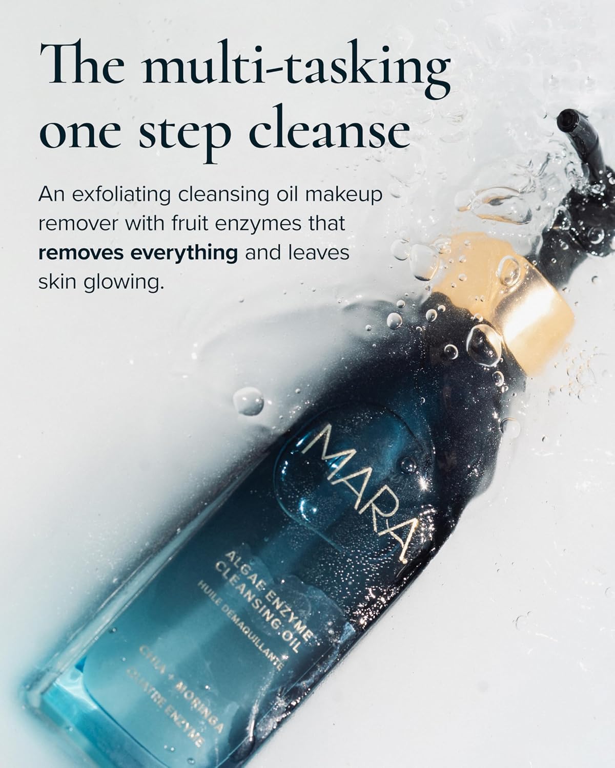 MARA Algae Enzyme Cleansing Oil - Gentle Makeup Remover (4oz / 120mL)