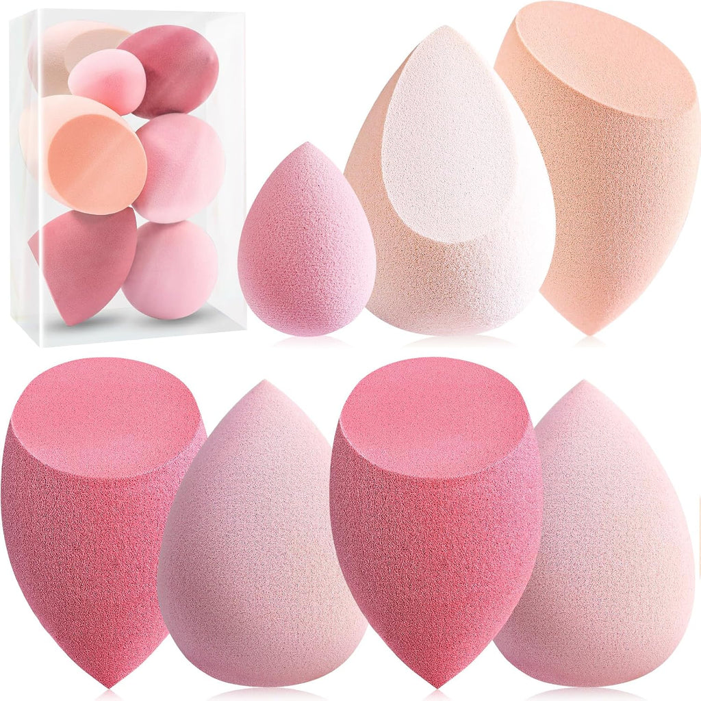 Foonbe Makeup Sponge Set, 7 Pcs Multi Colored Blender Sponges