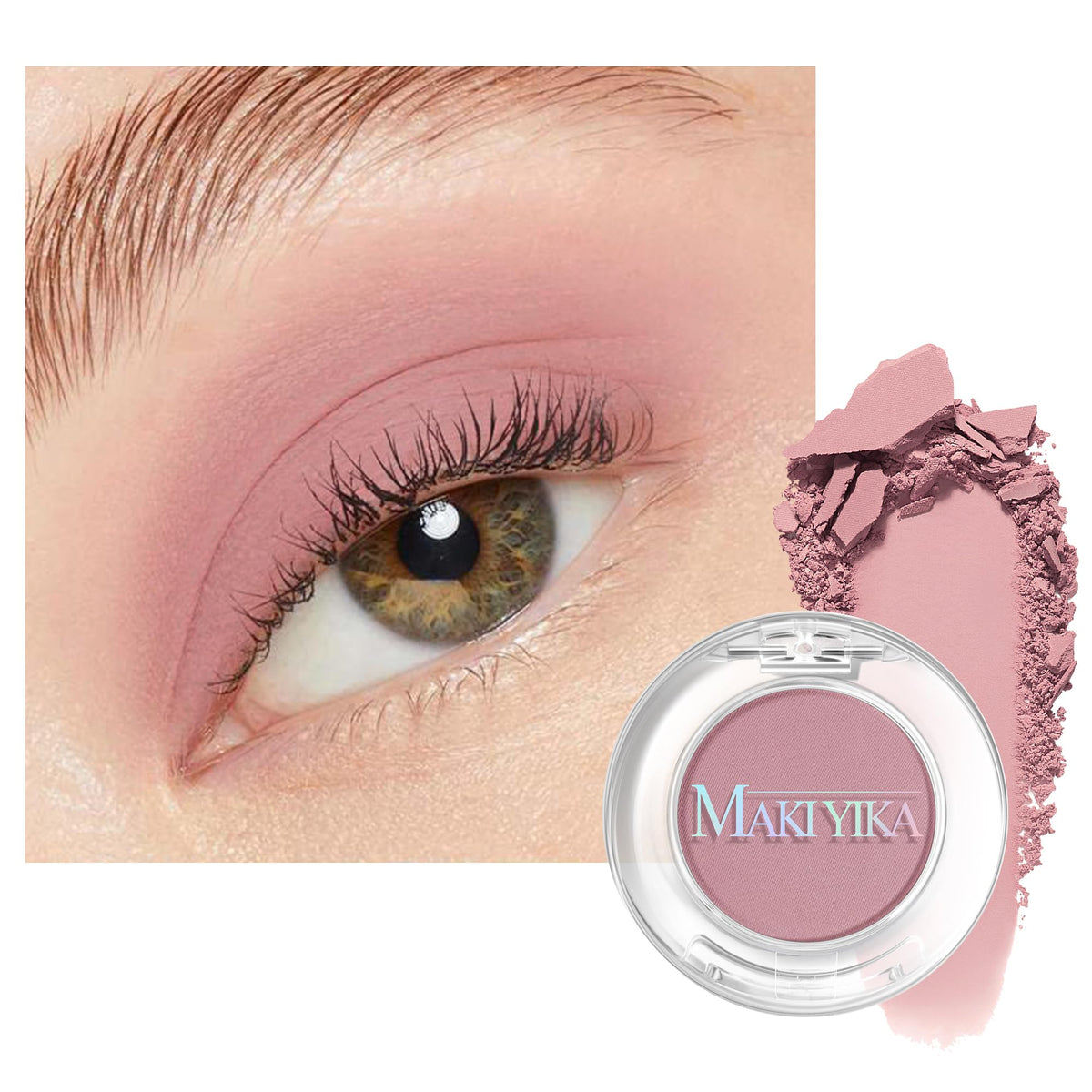 MAKI YIKA Black Grey Smokey Eyeshadow Matte Black White Gray Silver Smoky