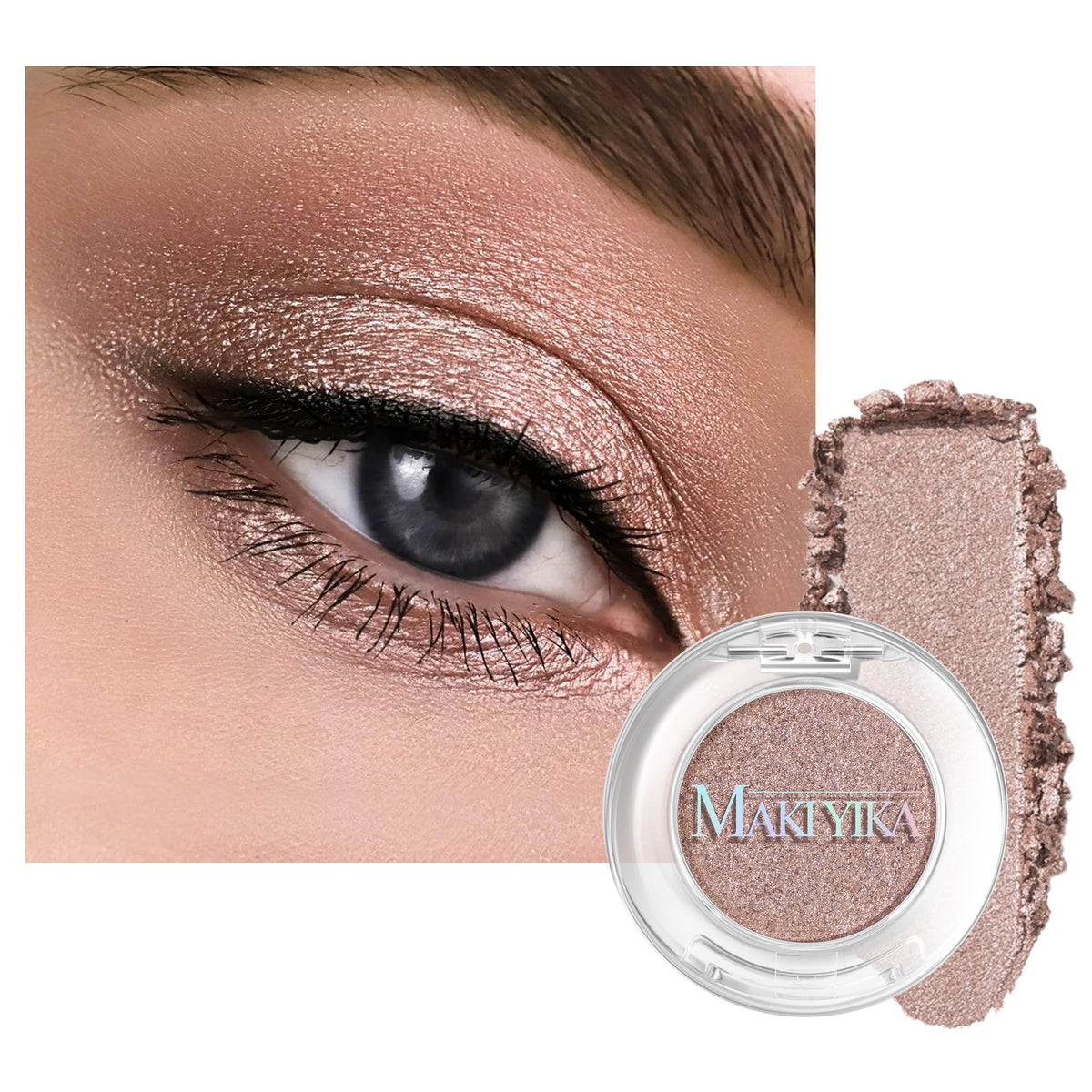 MAKI YIKA Black Grey Smokey Eyeshadow Matte Black White Gray Silver Smoky