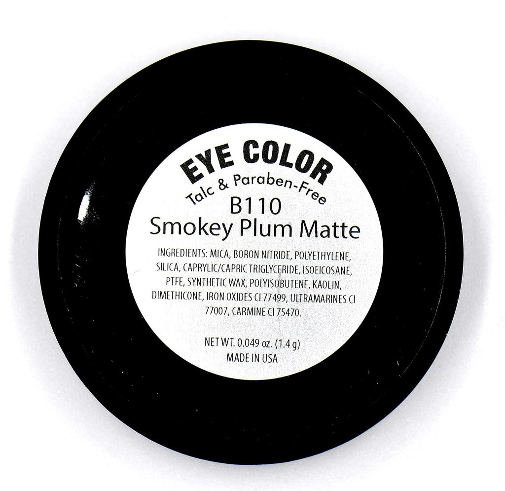 Pure Ziva Smokey Plum Dark Purple Violet Brown Matte Opaque Pressed Powder Single Eyeshadow; Talc, Paraben & Cruelty Free