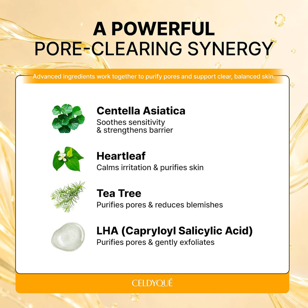 Korean Cleansing Oil Makeup Remover w/ LHA Centella Tea Tree Heartleaf Murwort & Green Tea | Lightweight Deep Pore Cleaner for Blackheads Sebum Waterproof Sunscreen & Sensitive Acne-Prone Skin 6.7 Oz