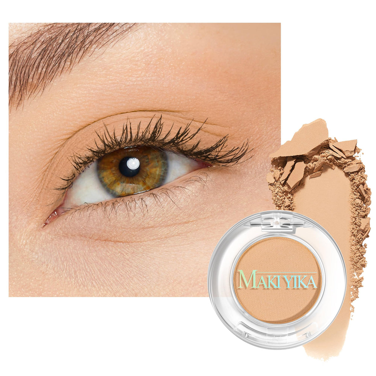 MAKI YIKA Black Grey Smokey Eyeshadow Matte Black White Gray Silver Smoky