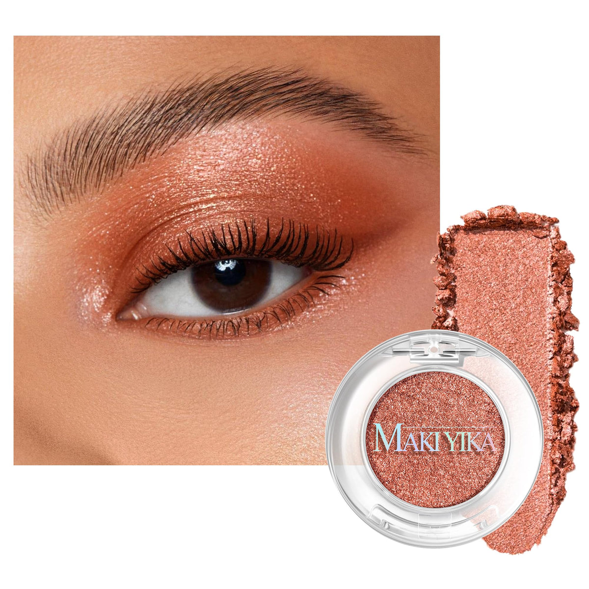 MAKI YIKA Black Grey Smokey Eyeshadow Matte Black White Gray Silver Smoky