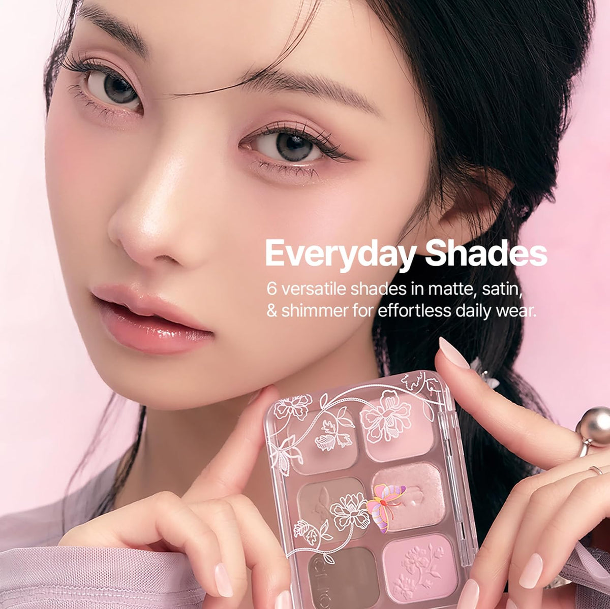 CLIO Muse Master Eyeshadow Palette, Korean Royal Heritage Edition, Baked Cream Powder Formula, Neutral Beige 6-Color with Matte & Shimmer for Daily Makeup, Safe for Sensitive Eyes (03 BEIGE ONE STEP)