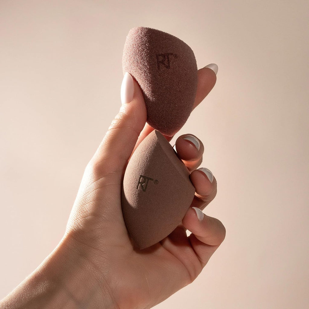 Real Techniques New Nudes Bare Finish Sponge Duo, Makeup Sponges