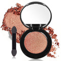 MEICOLY Champagne Shimmer Eyeshadow with Mirror,Shimmer Sparkly Eye Shadow Palette,Pressed Powder Single Eyeshadow for Women and Girls,Eye Makeup Eyelid Color,High Pigment,Long Wearing,Waterproof