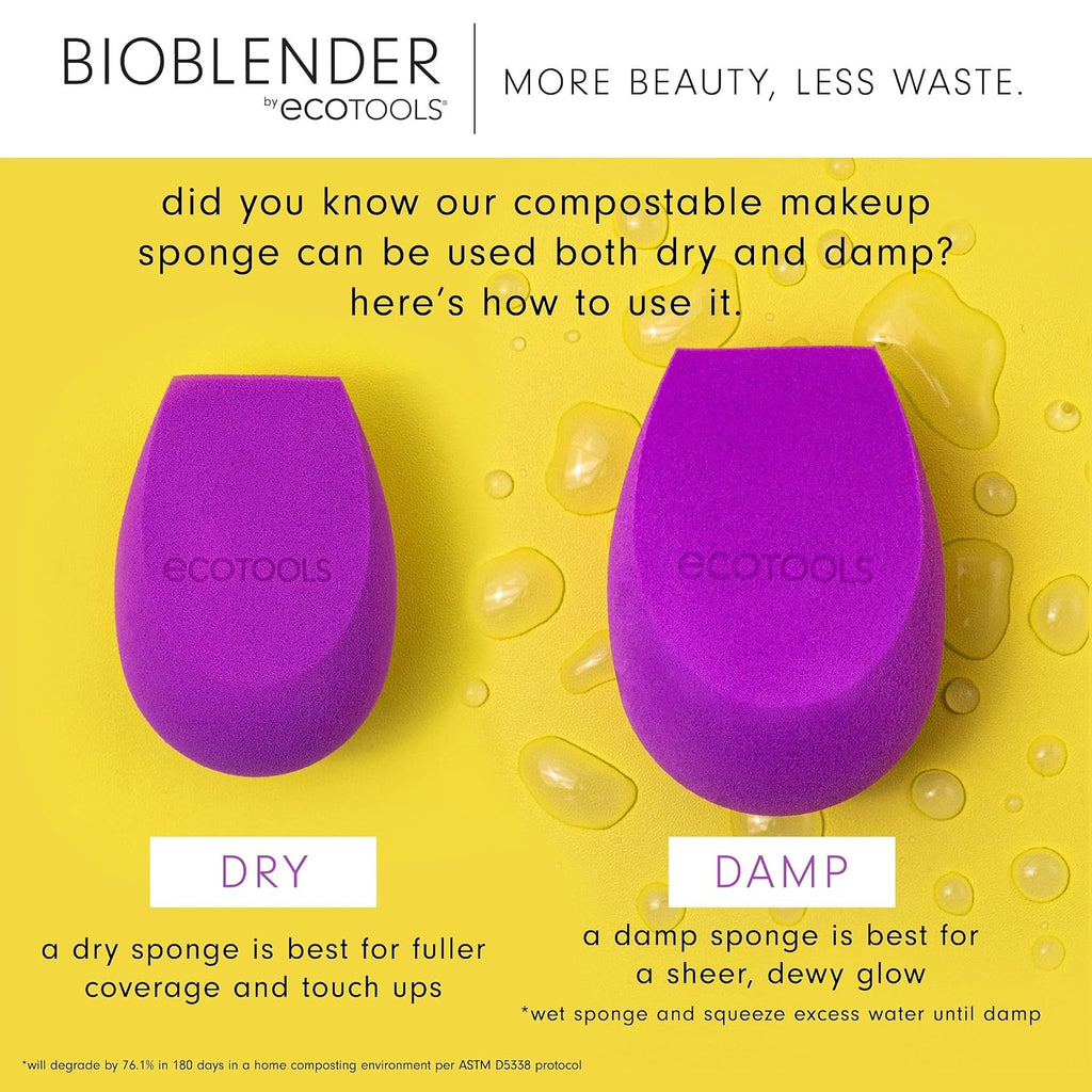 EcoTools Bioblender Makeup Sponge Duo, Makeup Blender, 2 Count