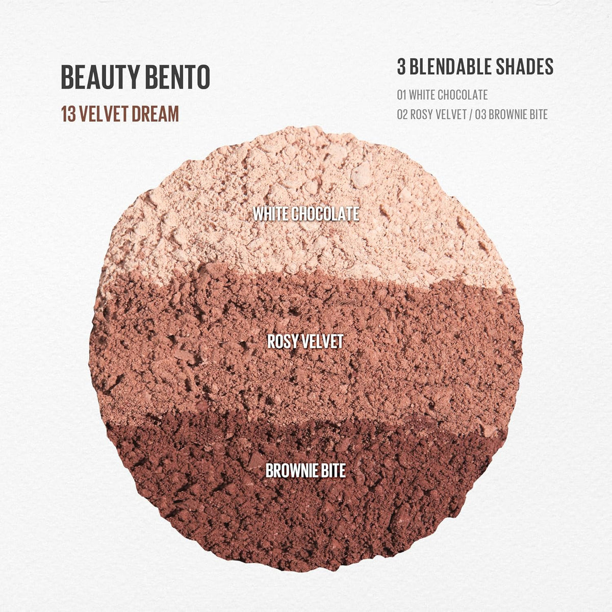 Kaja Beauty Bento Bouncy Eyeshadow Trio - Sandy Brown (13 Velvet Dream)