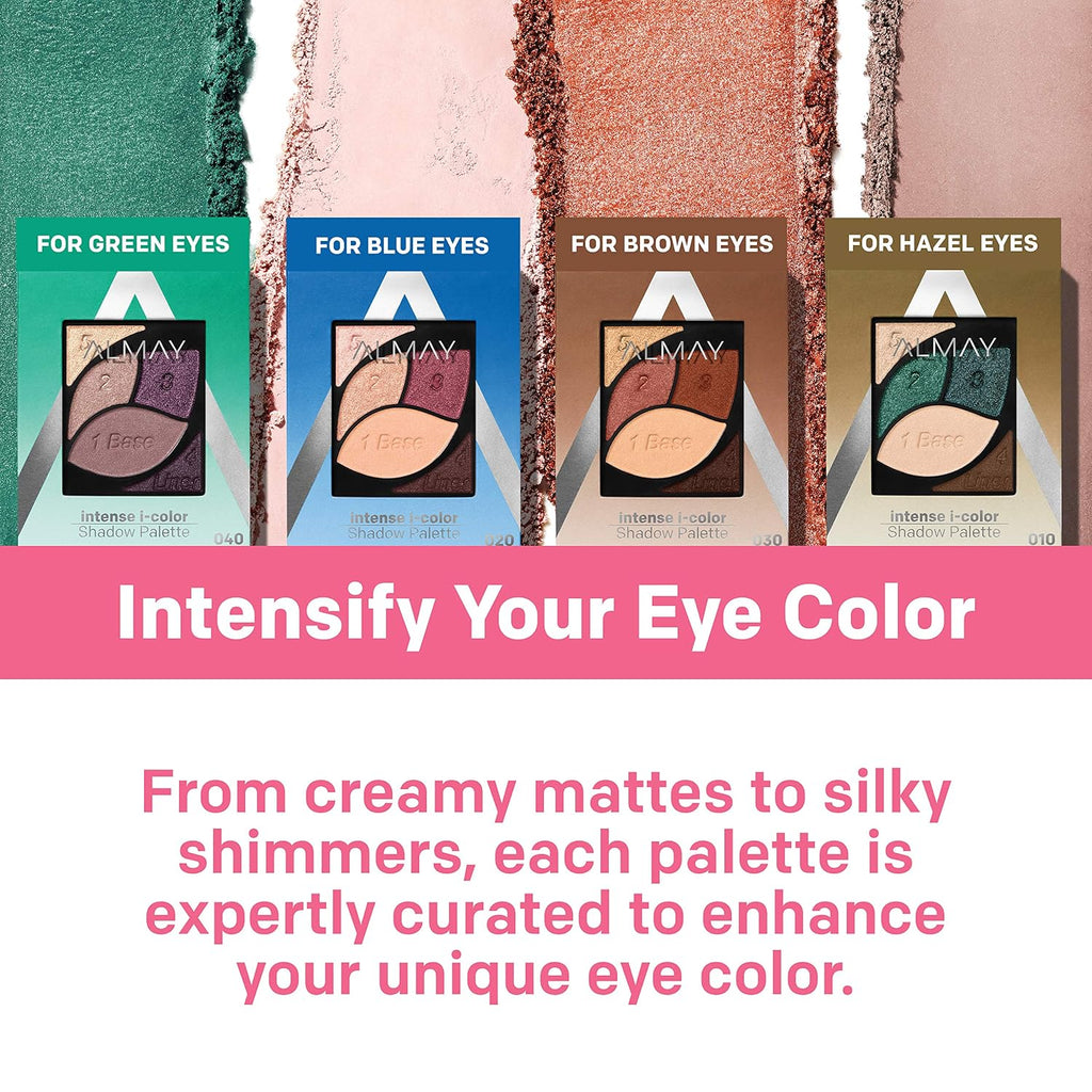 Almay Intense I-Color Enhancing Eyeshadow Palette, 020 Blue Eyes, 0.1 oz
