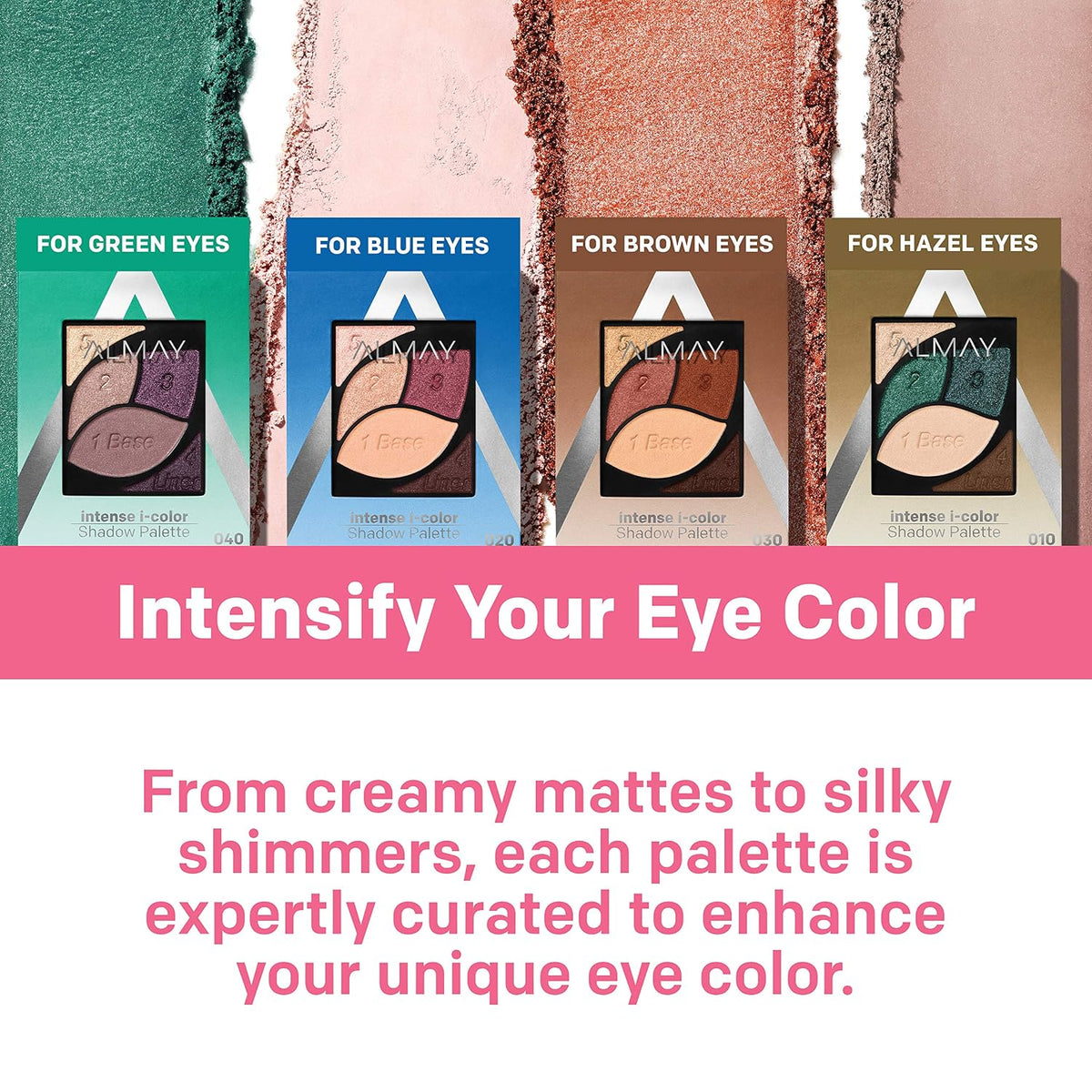 Almay Intense I-Color Enhancing Eyeshadow Palette, 020 Blue Eyes, 0.1 oz