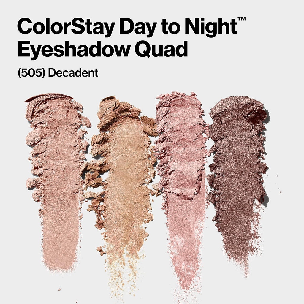 Revlon ColorStay Day to Night Eyeshadow Quad, 505 Decadent, 0.16 oz